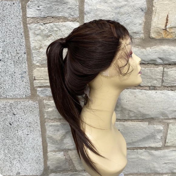 Long Brown mix Wig soft Braid swisslace lacefront 2022 - Picture 3 of 7